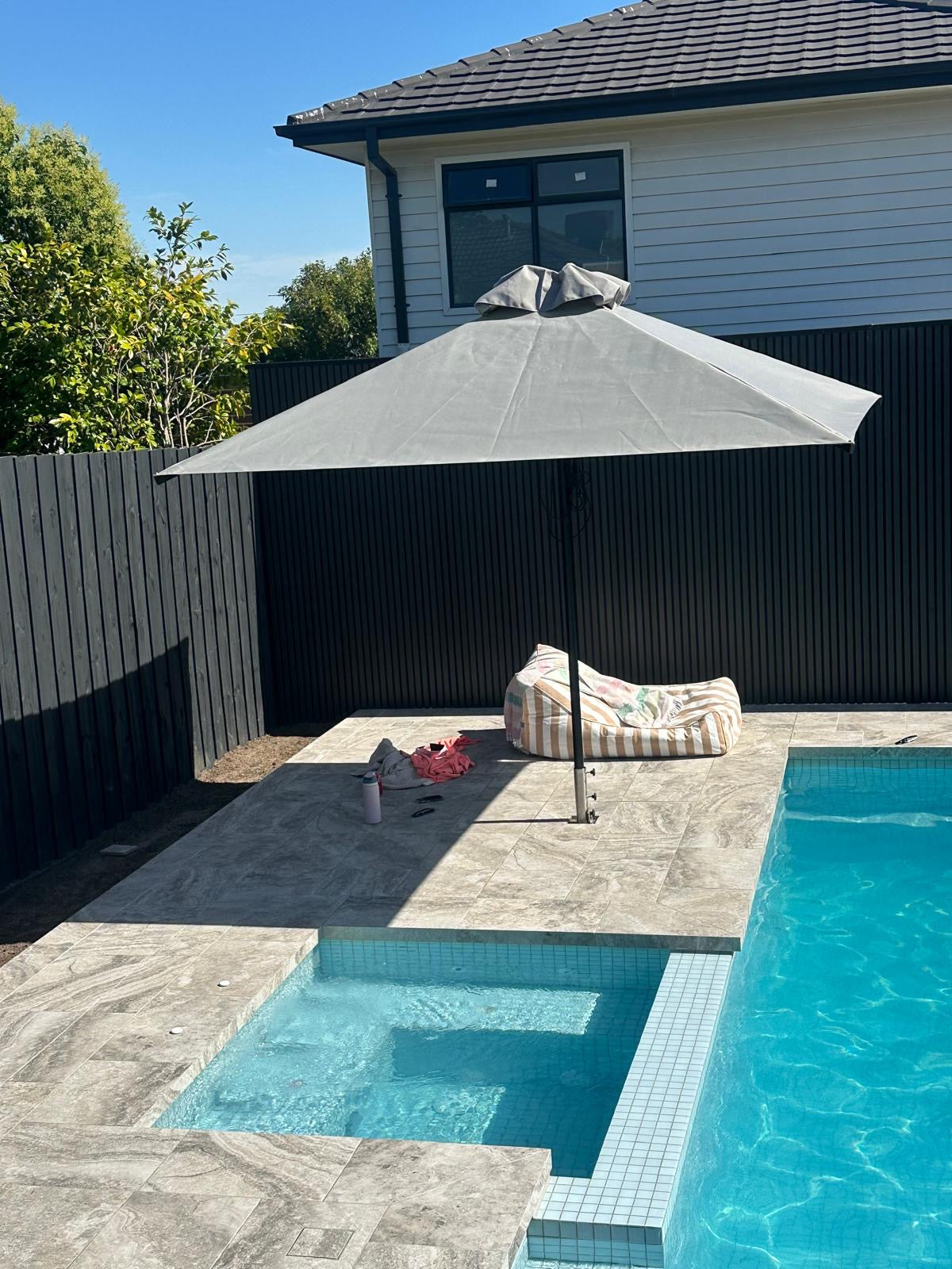 3m Aluminium Square Cafe & Resort Outdoor Umbrella