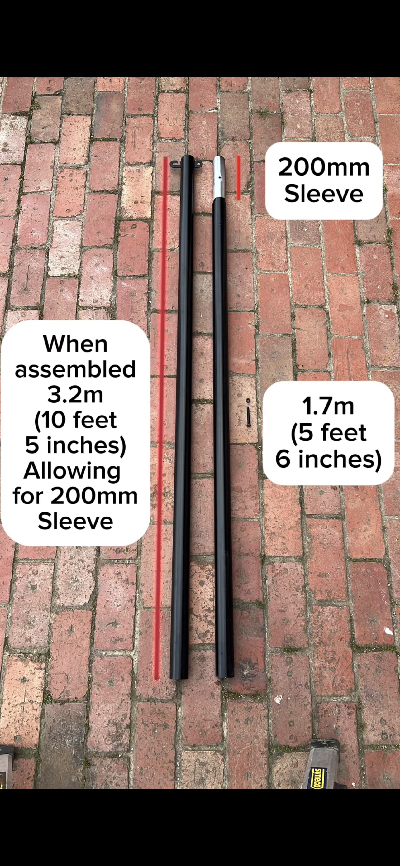 3.2m Fairy Light Pole for EzyHold Mount