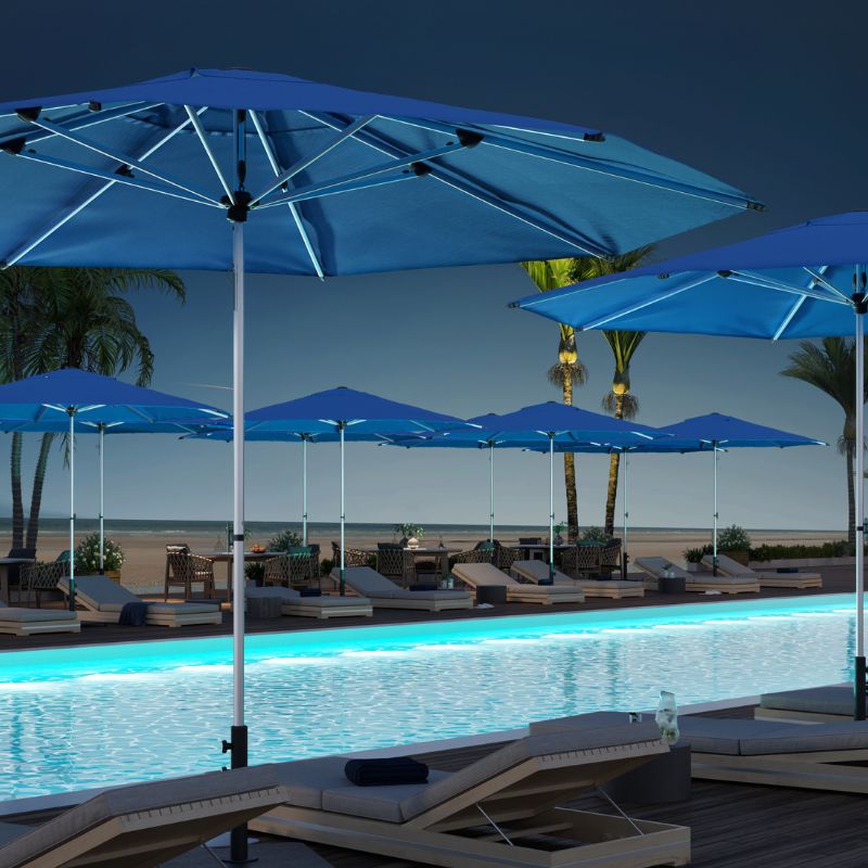 Cafe & Resort Outdoor Umbrella – 2.7m Aluminium Octagonal