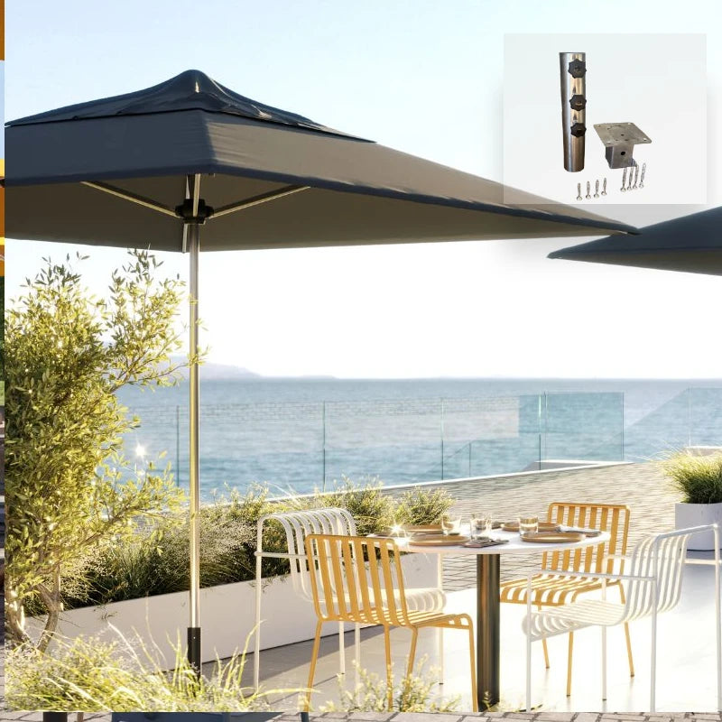 Cafe & Resort Outdoor Umbrella – 3m Aluminium Square